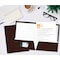 Better Office Products 2 Pocket Glossy Laminated Paper Folders Portfolio Letter Size, Brown, 25PK 80177 - alternate 3